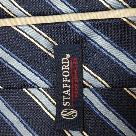 Stafford Performance Multiple Shades of Blue Diagonal Stripes NT#33 - Picture 12 of 13